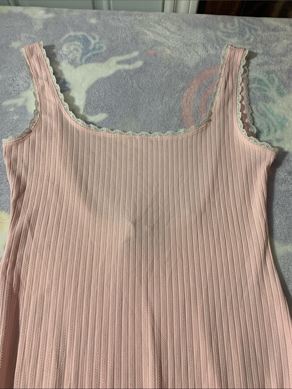 Ribbed Baby Pink Midi Dress - Picture 6 of 10
